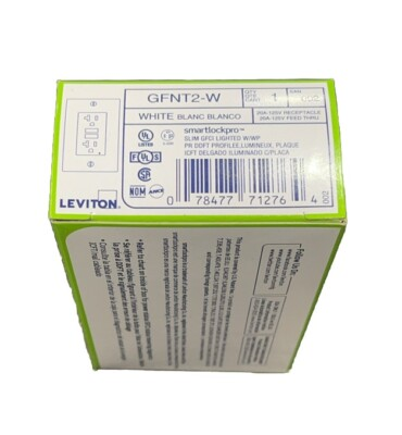 #ad 🔥Leviton GFNT2 W 20A 125V SmartlockPro Slim Self Test GFCI Outlet 1 Unit $14.07