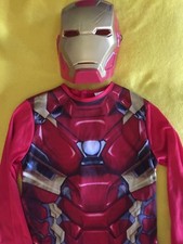 Civil War Avenger's RED Iron Man Costume Kids M 8-10 Boys Rubie's Halloween Med.