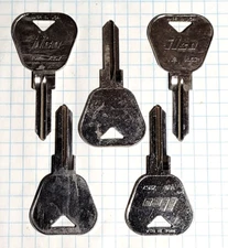 fits Yugo Ignition NOS Lot of 5 Ilco Key Blanks YU2 X167 Locksmith for Yugo cars
