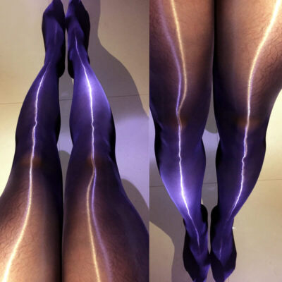 Mens Bulge Pouch Underwear Stretch Tights Shiny Glossy Nylon Stockings Pantyhose