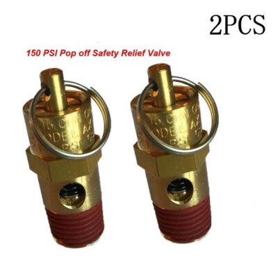 2XNeue 1/4 NPT 150 PSI Druckluft Kompressor Sicherheitsventil Tank AUS