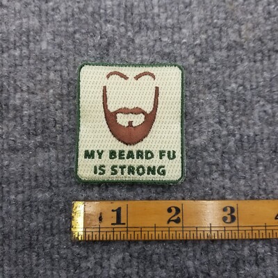The Beard Is Strong PVC Morale Patch - 3x3 Inch Funny Military & Tactical Gear Accessory