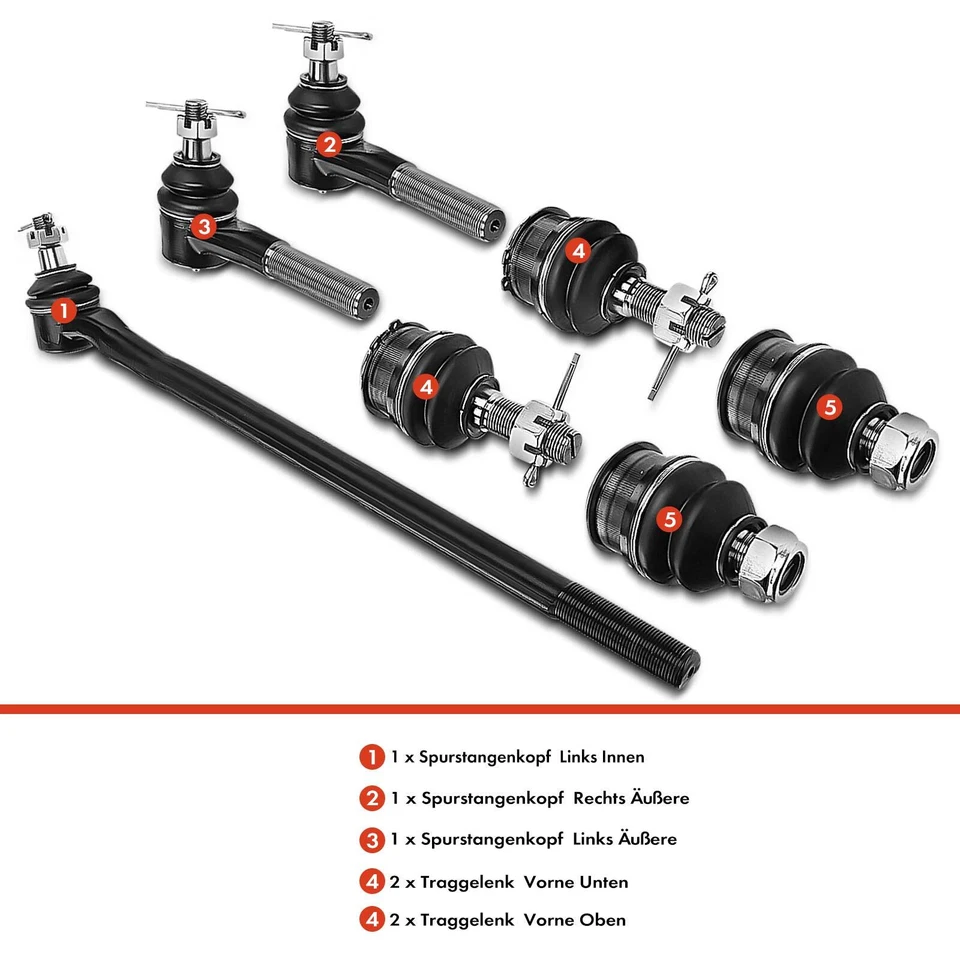 7x Rotule de Direction Suspension Avant / L+R pour Ford USA F-150 F-250 Ab 1980 - Photo 4/4
