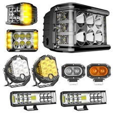 LED Pods Light Work Driving Light Bumper Fog Truck Off Road Pickup Truck 9-KINDS