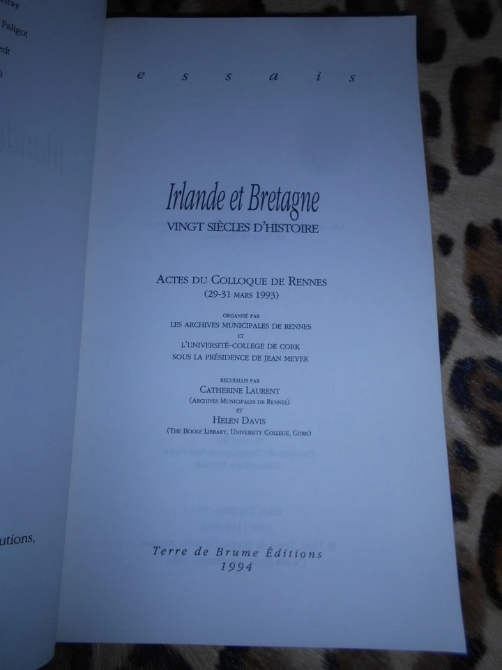 Irlande et Bretagne, vingt siècles d'histoire. Colloque de Rennes 1993 - Photo 4/4