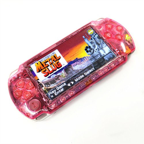 Clear Pink Retrofit Sony PSP2000 Handheld System Game Console PSP 2000
