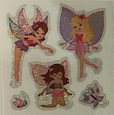 Sandylion Glitter sticker - Fairies -1 strip 3 mod -11909 Retried 