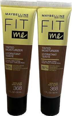 Maybelline Fit Me Tinted Moisturizer Natural Coverage, Face Makeup 368 Lot of 2