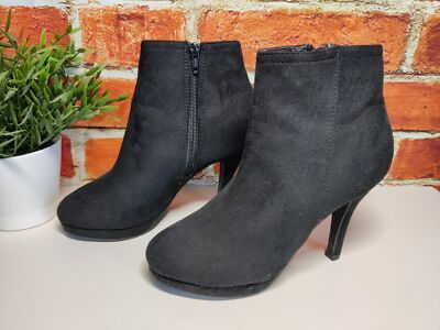 Lipsy Womens Faux Leather Ankle Boots Buy Lipsy Black Low Block