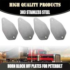 Roof Horn Block Off Plate Kit Set of 4 For Peterbilt 379 389 387 378 377 375 387