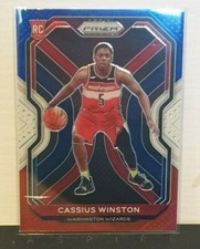 2020-21 Prizm Cassius Winston RC Red White Blue Prizm Card - Washington Wizards