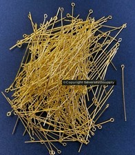 2" Gold plt 20ga EYE PINS 300pcs findings dangle earrings rosaries bead FEP045c