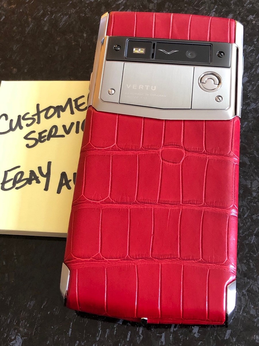 高級携帯電話Vertu Signature Touch 美品。訳あり品 VERTU Signature Touch Exotic RED Alligator leather 4G 64GB global