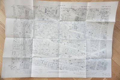 1916 St Pauls Cathedral Ludgate Hill London SE&CR Railway OS Railway Map