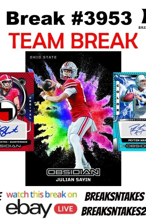 Break #3953: 2026 Panini Obsidian Football Hobby CASE (12 BOX) Team Break