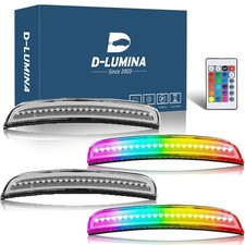 Rgb Led Side Marker Lights Front Rear Set For Dodge Charger 2015-23 Multi Color