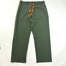 Figs High Waisted Livingston Basic Scrub Pants Green Medical Uniform