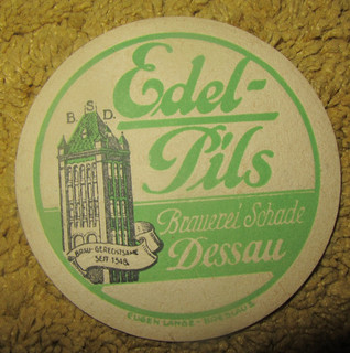 VK Bierdeckel ehem. DDR Brauerei Schade Dessau Edel Pils