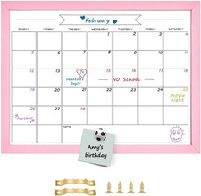 Dry Erase Monthly Calendar Board, Magnetic Whiteboard for Wall, Office/School/Ho