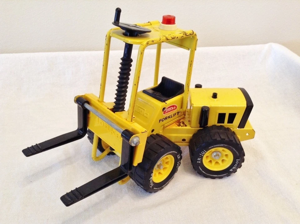 Antiga Empilhadeira Tonka dos anos 70 52900 Brinquedo de Metal de Aço Prensado Feito nos EUA ~ BOM ~ FUNCIONA - Imagem 2 de 4