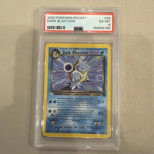 2000 POKEMON ROCKET #20 DARK BLASTOISE PSA 6