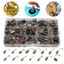 105x 15 Sizes Electric Motor Carbon Brushes Replacement w/ Copper Wire for Drill