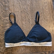 Abercrombie & Fitch black triangle bralette S...