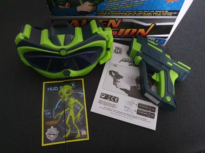 Interaktives Spiel Alien Vision mit 3D-Maske & Laserpistole