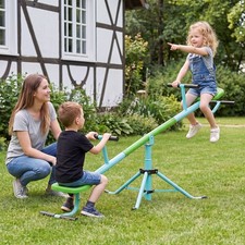 Kids Seesaw, 360 Swivel Teeter-Totter with Stopper Legs for Backyard