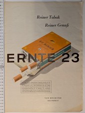 ERNTE 23  Zigaretten - Reiner Tabak ★ Zeitschriften-Werbung 1960er Jahre
