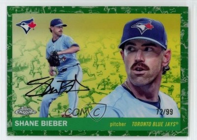2025 Topps Chrome Platinum Anniversary /99 Shane Bieber #3 1ty1