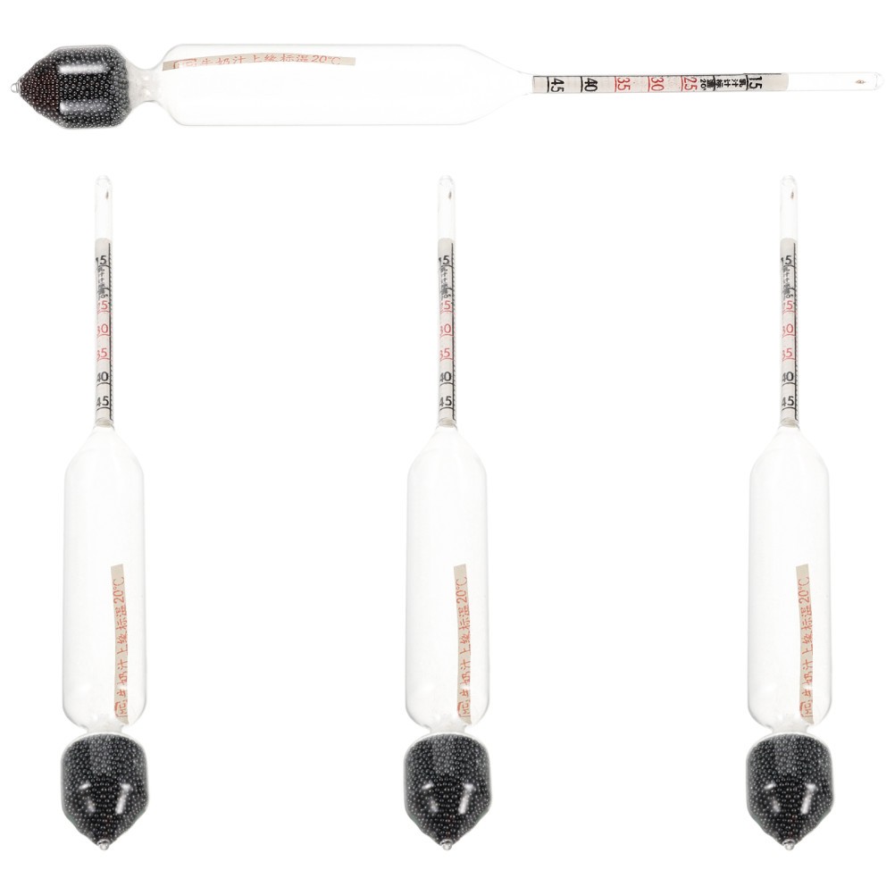 4 Pcs Dairy Density Meter Lab Testing Instrument Hydrometer for Indoor