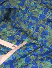 Quilting Treasure - 2 Yards Of Ambiance Foliage Layers Blue - Quilting Fabric