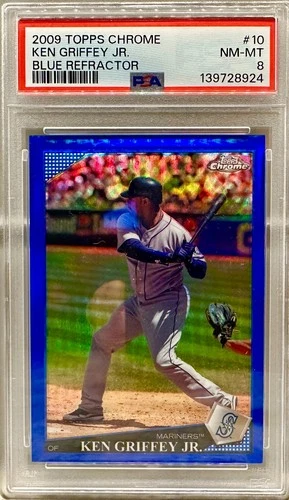 JERSEY # MATCH! 2009 Topps Chrome Ken Griffey Jr. #10 Blue 24/199! MARINERS!