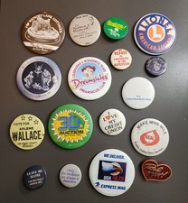 RARE Lot of 17 Vintage Collectors Pinback Buttons Pins SEE PICTURES