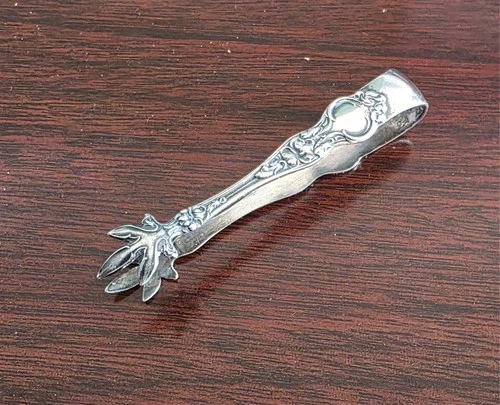 Sterling Silver Sugar Tongs - Wallace Silver - 3.25" - 1904 - Violet Pattern