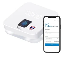 Employee Time Clock with App Cloud Sync Fingerprint NGTeco White Wifi