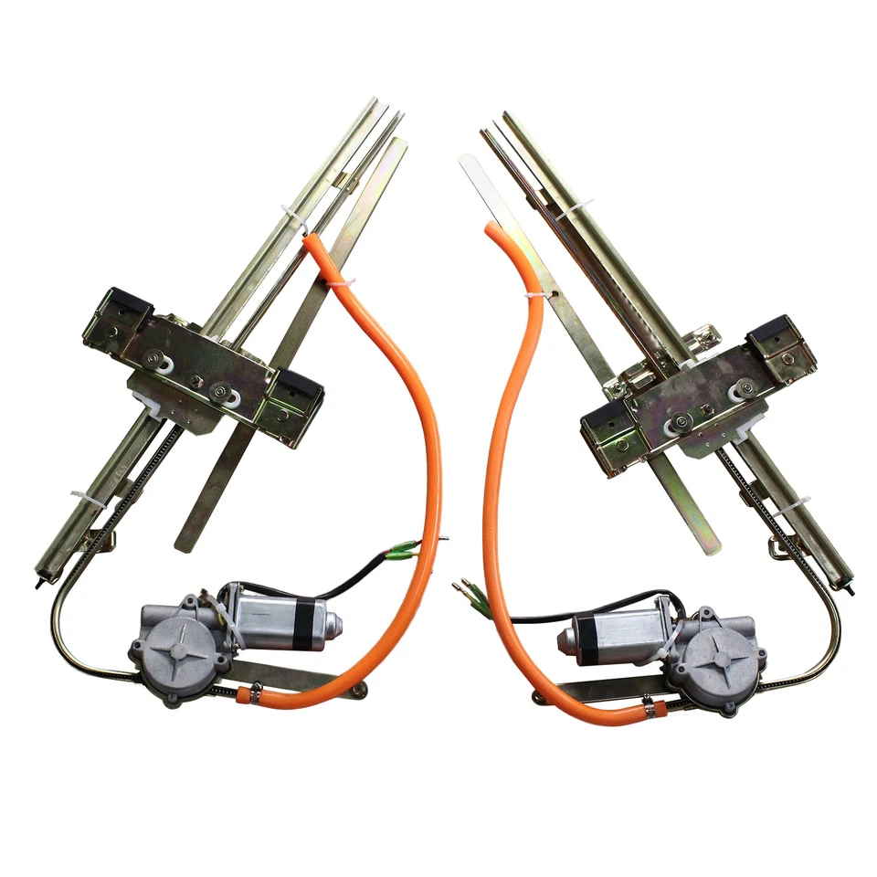 Universal Vintage Car Hot Rod Flat Glass Power Window Kit for 2 Door - Image 2 of 4