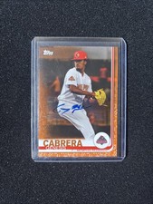 2019 Topps Pro Debut Genesis Cabrera Orange Auto #14/25