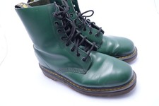 Vintage Dr Martens 1460 Boots Women Size 7 US 5 UK Green Leather Made In England