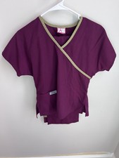 Izzy By Peaches Junior Fit Scrub Set Style 4572/7432L Burgundy XS