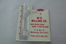 Vintage Rain Gauge Red Rose Feed W-D Milling Martinsburg Ohio