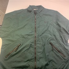 VTG Nike Tonal Swoosh Windbreaker Jacket Nylon Forest Green 90  s White Tag