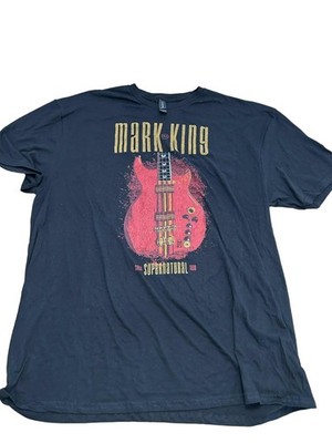 Mark King Supernatural Men's Size 2XL T-Shirt Black 4 String Guitar Graphic