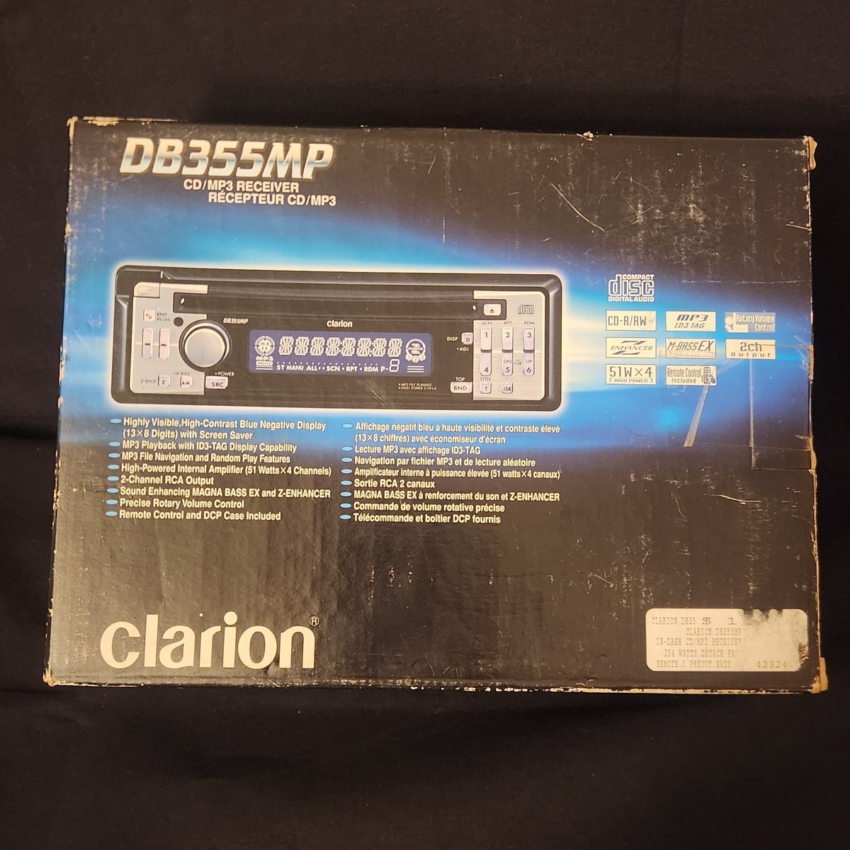 Clarion DB355MP Head Unit Detachable Face CD Player Car Stereo