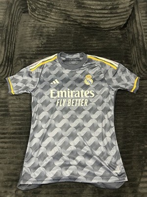 adidas Real Madrid Bellingham #5 Gray Yellow Soccer Jersey Men's