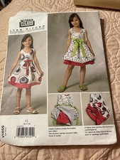 Vogue V1455 Muster Lynn Mizono Kind Mädchen ärmellos Luftpolster Kleid 6 7 8 SCHNITT