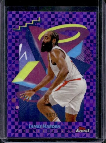 2024-25 Topps Finest James Harden Rare Purple X-Fractor #/75 Clippers