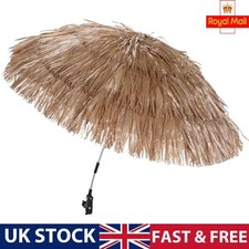 Hawaiian Style Beach Umbrella with Adjustable Clamp Outdoor Sports Umbrella