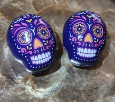 See's Candies Halloween Dia de Los Muertos Skull Lollipop Covers Empty Tin